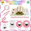 INNOCHEER Kids Explorer Kit & Bug Catcher Kit & Safari Costume Kit, Outdoor Exploration Set with Hat, Vest, Butterfly Net and Bugs Book for Boys Girls 3-12 Years Old (Camouflage Pink) view 4