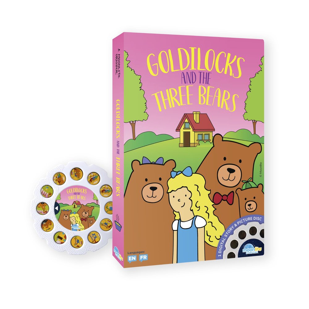 Moonlite Storybook Reels for Flashlight Projector, Kids Toddler | Goldilocks and The Three Bears | Single Reel Pack Story for 12 Months and Up