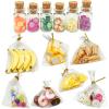13 Packs Cute 1:12 Miniature Dollhouse Food Lollipop Toast Cheese Bread Donut Fruit Slice Jar Glass Bottle Mini Kitchen Scene Model Simulation DIY Decoration Accessories view 1