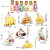 13 Packs Cute 1:12 Miniature Dollhouse Food Lollipop Toast Cheese Bread Donut Fruit Slice Jar Glass Bottle Mini Kitchen Scene Model Simulation DIY Decoration Accessories view 4