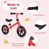 BABY JOY Kids Balance Bike, No Pedal Training Bicycle with Adjustable Handlebar & Seat and Puncture-Proof EVA Tires, Lightweight Beginner Toddler Bike, Ages 30 Months to 5 Years (Red) view 3