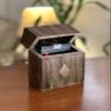Birthday Gift Ideas Handcrafted Classic Wooden Playing Card Holder Deck Box Storage Case Organizer With Premium Quality 'Ace' Playing Cards Anniversary Housewarming Gift Ideas For Men & Women view 2