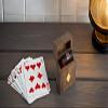Birthday Gift Ideas Handcrafted Classic Wooden Playing Card Holder Deck Box Storage Case Organizer With Premium Quality 'Ace' Playing Cards Anniversary Housewarming Gift Ideas For Men & Women view 4