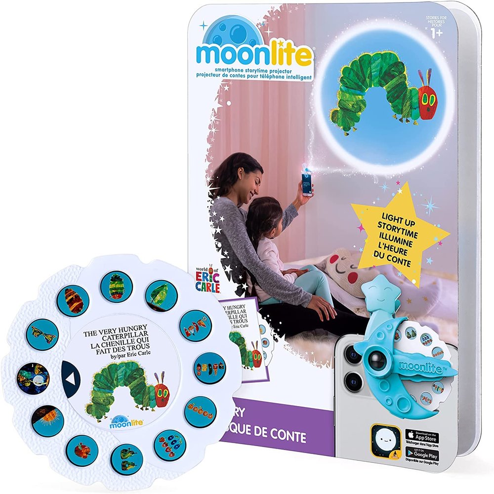 Moonlite Storybook Reels For Flashlight Projector, Kids Toddler | The Very Hungry Caterpillar | Single Reel Pack Story For 12 Months and Up