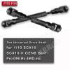 2PCS 107-154MM Universal Drive Shaft RC Upgrades for 1/10 SCX10 SCX10-II D90 Gen7 /Pro Rc 4WD GEN8 RC Crawler,RC Upgrade Parts Hop-Ups,Steel Full Metal Drive Shaft,Black (107-154 MM,2PCS) view 2
