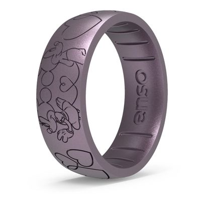 Enso Rings Disney Silicone Ring - Valentine's Day Collection - Disney Sweethearts - Soft Plum - 14