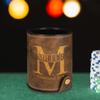 Sofia's Findings Personalized Monogram Leatherette Dice Cup - Rustic/Gold view 2