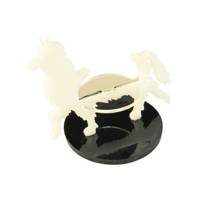 LITKO Llama Character Mount | Alpaca | Role Playing Games | Compatible with Dungeons & Dragons and Pathfinder Games (White, 40mm Circular Base)