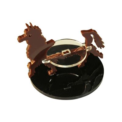 LITKO Llama Character Mount | Alpaca | Role Playing Games | Compatible with Dungeons & Dragons and Pathfinder Games (Brown, 50mm Circular Base)