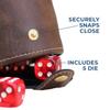 Sofia's Findings Personalized Poker Leatherette Dice Cup - Rustic/Gold view 3