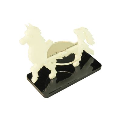 LITKO Llama Character Mount | Alpaca | Role Playing Games | Compatible with Dungeons & Dragons and Pathfinder Games (White, 25mmx50mm Rectangular Base)