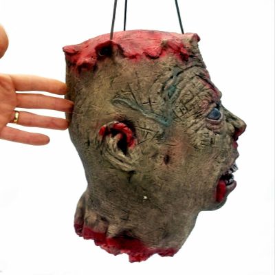 Acid Tactical Life Size Halloween Props Scary Dead Zombie Hanging Rotten Corpse Head
