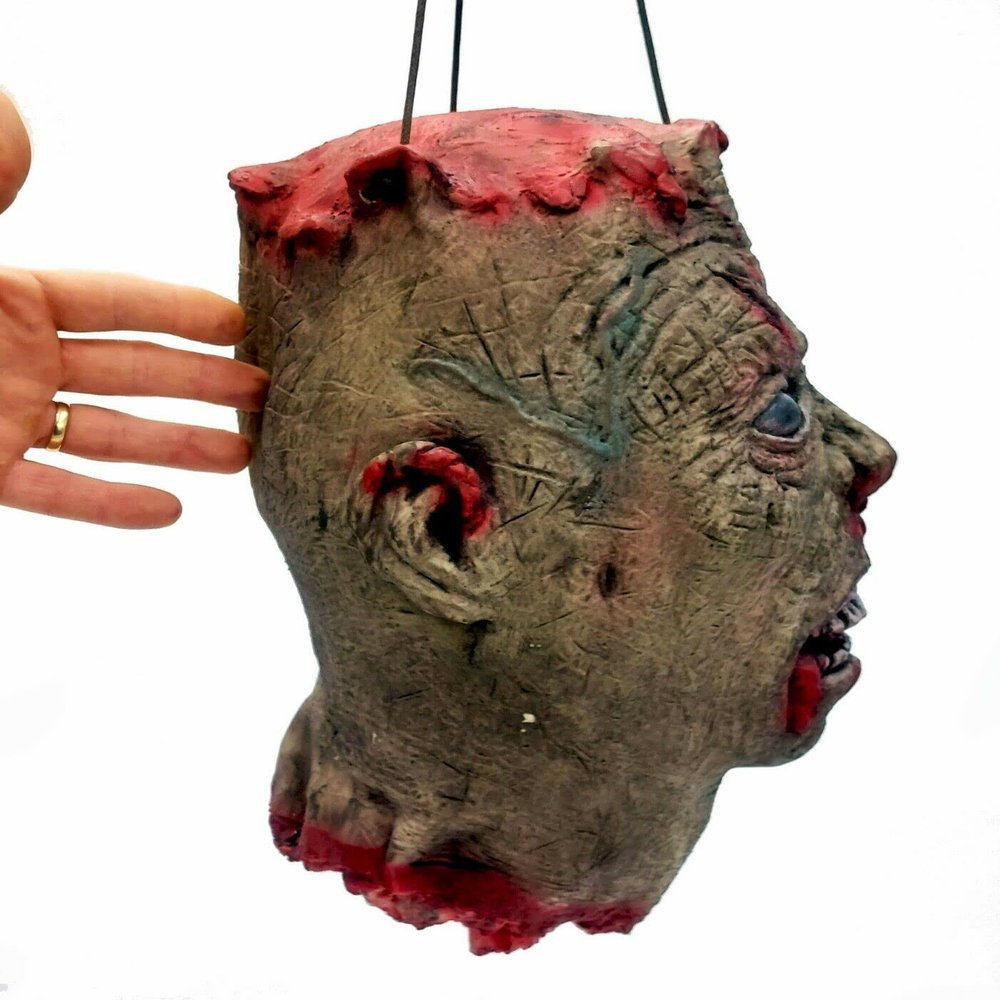 Acid Tactical Life Size Halloween Props Scary Dead Zombie Hanging Rotten Corpse Head