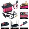 RCmall 4PCS DS3225 25KG Digital Rc Servo, High Torque Waterproof Full Metal Gear RC DS Servo Motor with 25T Servo Arm for Baja Car Robotic Arm 1/8 1/10 1/12 Crawler Truck Boat (Angle 270 Degree) view 2