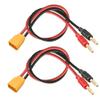 WOODGUILIN XT90 Connector PlugXT90 Connector Male Plug to 4mm Banana Plugs Battery Charge Lead Adapter,with 12AWG 30CM Connector for Lipo Battery Charge (2 Pack XT90) view 1