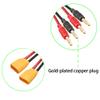 WOODGUILIN XT90 Connector PlugXT90 Connector Male Plug to 4mm Banana Plugs Battery Charge Lead Adapter,with 12AWG 30CM Connector for Lipo Battery Charge (2 Pack XT90) view 4
