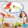 Anpcso Building Blocks for Toddlers 3-5, Dinosaur Toys- Dinosaurs, Car, Build, Learn and Play, Educational Interactive Creative DIY Toy Compatible with All Major Brands, Gift for Kids Boys Girls view 2