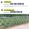 DREAMOSA Climbing Net Kids Outdoor Obstacle,Cargo Net Rope Ladder Webbing Netting for Ninja Slackline,Jungle Gyms,Swing Set,Ninja Warrior Obstacle Course,Treehouse,Climbing Structures,Green view 3