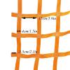 DREAMOSA Climbing Net Structure,Climbing Cargo Net,Polyester Rope Ladder for Swing Set Playground Outdoor Ninja Slackline Accessories Playset for Backyard Webbing Netting Tree Fort Nets,Orange view 2