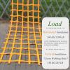 DREAMOSA Climbing Net Structure,Climbing Cargo Net,Polyester Rope Ladder for Swing Set Playground Outdoor Ninja Slackline Accessories Playset for Backyard Webbing Netting Tree Fort Nets,Orange view 3