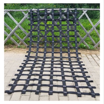 DREAMOSA Cargo Net Climbing,Swingset Polyester Rope Ladder for Jungle Gym Ninja Course Kids Climbing Wall Treehouse Accessories Webbing Netting,for Kids Indoor Playground&Outdoor Backyard,Black
