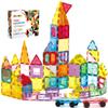 OugerToy 104PCS Magnetic Building Tiles, STEM Educational Stacking Blocks, Construction Toys for Kids Ages 3-9, Creative Toddler Boy Girl Christmas Birthday Gift view 1