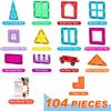OugerToy 104PCS Magnetic Building Tiles, STEM Educational Stacking Blocks, Construction Toys for Kids Ages 3-9, Creative Toddler Boy Girl Christmas Birthday Gift view 2