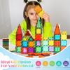 OugerToy 104PCS Magnetic Building Tiles, STEM Educational Stacking Blocks, Construction Toys for Kids Ages 3-9, Creative Toddler Boy Girl Christmas Birthday Gift view 4