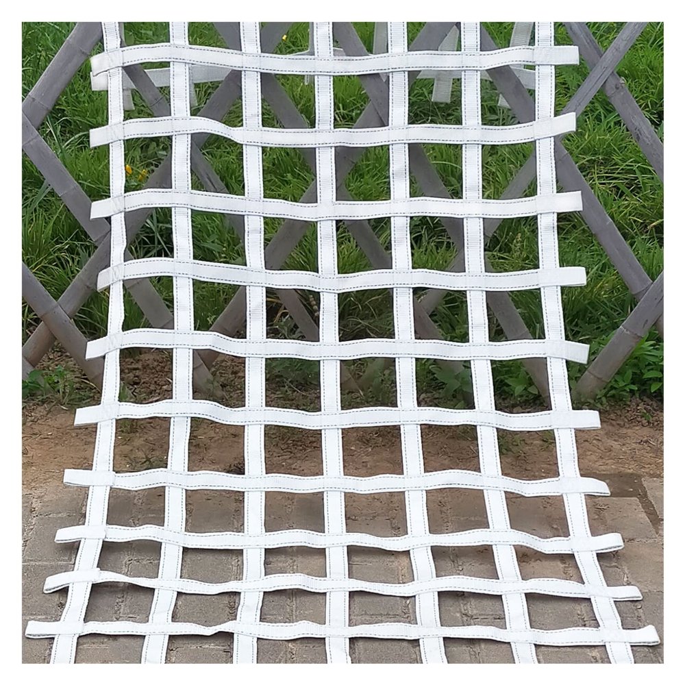 DREAMOSA Climbing Cargo Net White,Ninja Net,Playground Heavy Duty Swing Set Polyester Rope Ladder for Jungle Gyms Obstacle Course Training Climbing Net Netting Nets,for Outdoor Treehouse,White