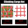 DREAMOSA Climbing Cargo Net,Playground Cargo Net for Ninja Warrior Obstacle Course,Indoor Jungle Gym,Rope Ladder,Outdoor Climbing Wall Structure,Treehouse Accessories,Swingset,Training Equipment,Red view 4