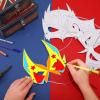Sosation 36 Pcs Color Your Own Hero Masks DIY Blank Paper Masks with Ropes for Kids Birthday Party Graffiti Craft(Cool Style) view 4