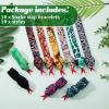 Chivao 10 Pieces Assorted Slap Lizard Snap Bracelet Sequin Animal Slap Bracelets for Easter Halloween Party Favors(Snake Style) view 3