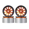 LAFEINA Metal 2.2" Beadlock Wheels Rims for 1:10 RC Crawler Car SCX10 RR10 Wraith TRX4 TRX6, 4Pcs/Set (Orange) view 1