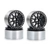 LAFEINA Metal 2.2" Beadlock Wheels Rims for 1:10 RC Crawler Car SCX10 RR10 Wraith TRX4 TRX6, 4Pcs/Set (Black) view 1