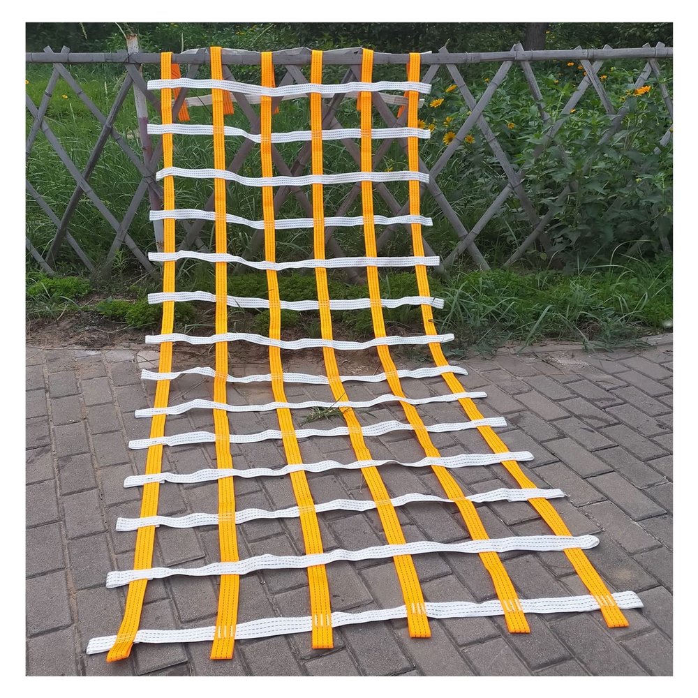 DREAMOSA Obstacle Net for Kids Backyard,Climbing Cargo Net for Swing Set,Ninja Slackline Playground Netting Safety Webbing Net Jungle Gym Net Rope Ladder Climbing Wall,for Outdoor Treehouse