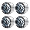 LAFEINA Metal 2.2" Beadlock Wheels Rims for 1:10 RC Crawler Car SCX10 RR10 Wraith TRX4 TRX6, 4Pcs/Set (Titanium) view 1
