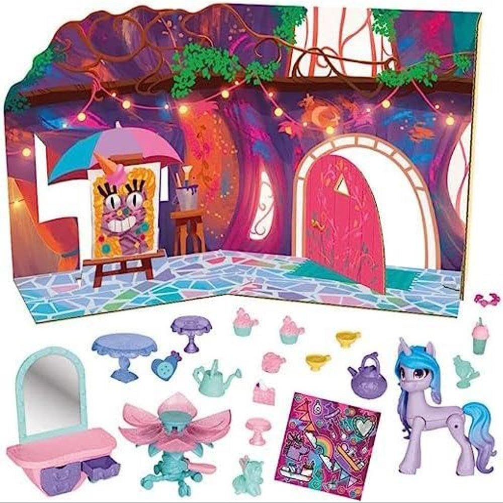 My Little Pony: Make Your Mark Toy Unicorn Tea Party Izzy Moonbow  Hoof to Heart Pony with 20 Accessories for Children 3+