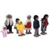 Xirfuni Family Puppets Set, Flexible Soft Family Dolls, NonToxic for Kids Children(7 Black Puppets) view 1