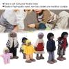 Xirfuni Family Puppets Set, Flexible Soft Family Dolls, NonToxic for Kids Children(7 Black Puppets) view 3