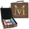 Sofia's Findings Personalized Monogram Leatherette Poker Chip Set - Brown view 1