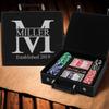 Sofia's Findings Personalized Monogram Leatherette Poker Chip Set - Brown view 2