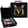 Sofia's Findings Personalized Monogram Leatherette Poker Chip Set - Black Gold view 1