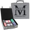Sofia's Findings Personalized Monogram Leatherette Poker Chip Set - Gray view 1