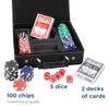 Sofia's Findings Personalized Monogram Leatherette Poker Chip Set - Gray view 3