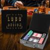 Sofia's Findings Personalized Leatherette 100 Poker Chip Set - Brown view 2