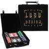 Sofia's Findings Personalized Leatherette 100 Poker Chip Set - Black Gold view 1