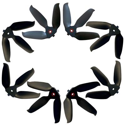 DJI FPV Drone 5328 Folding Propellers 3-Blades Props Low Noise Quick-Release Upgrade Replacement Accessories (8pcs - 4CW 4CCW, Black)