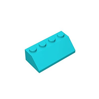 Eske Kouri Gobricks GDS-591 Slope 45 2 x 4 Compatible 3037 Pieces of Children's Toys (20 PCS,322 Medium Azure(046))