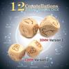 Hometu 2 Pairs/Set Zodiac Constellation Dice Set - 2Pcs 20MM + 2Pcs 30MM Engraved Wooden Astrological Dices for Divination Accessory (V2(20MM)+V2(30MM)) view 2