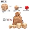 Hometu 2 Pairs/Set Zodiac Constellation Dice Set - 2Pcs 20MM + 2Pcs 30MM Engraved Wooden Astrological Dices for Divination Accessory (V2(20MM)+V2(30MM)) view 3